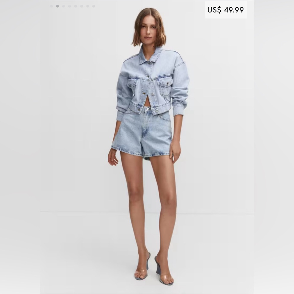 *BRAND NEW* *CURRENT SEASON* Mango High Rise Denim Shorts Size 14